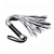 Серебристая плетка Struggle My Flogger с черной ручкой - 45 см. - Lovetoy - купить с доставкой в Бердске