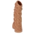 Телесная насадка с венками и открытой головкой Nude Sleeve M - 12 см. - KOKOS - в Бердске купить с доставкой