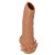 Телесная насадка с усиками и открытой головкой Nude Sleeve M - 12 см. - KOKOS - в Бердске купить с доставкой