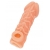 Телесная закрытая насадка с венками Cock Sleeve Size L - 17,6 см. - KOKOS - в Бердске купить с доставкой