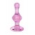 Розовая фигурная анальная втулка - 9,8 см. - Sexus