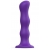 Фиолетовая насадка Strap-On-Me Dildo Geisha Balls size XL - Strap-on-me - купить с доставкой в Бердске