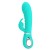 Бирюзовый вибратор-кролик с рёбрышками Prescott - 20 см. - Baile