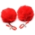 Красные зажимы на соски с помпонами Pom Pom - XR Brands - купить с доставкой в Бердске