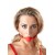 Силиконовый кляп-шар на чёрных ремешках Red Gag silicone - Orion - купить с доставкой в Бердске
