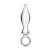 Металлический плаг с кольцом Stainless Steel Metal Tapered Butt Plug With Loop Hardware - 10 см. - BlueLine