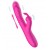 Розовый вибратор-кролик с функцией поступательных движений - 24,3 см. - Secwell