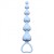 Голубая анальная цепочка Heart s Beads Blue - 18 см. - Lola Games