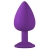 Большая фиолетовая анальная пробка Emotions Cutie Large с голубым кристаллом - 10 см. - Lola Games - купить с доставкой в Бердске