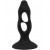 Чёрная анальная пробка с полостями для сжатия и легкого введения - 11 см. - Baile