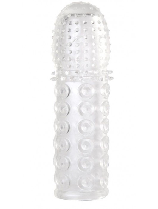 Прозрачная закрытая гелевая насадка - 13,5 см. - Toyfa Basic - в Бердске купить с доставкой