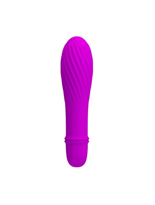 Лиловый вибратор Jonathan с бороздками - 12,3 см. - Baile