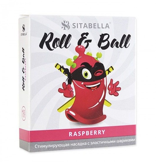 Стимулирующий презерватив-насадка Roll   Ball Raspberry - Sitabella - купить с доставкой в Бердске