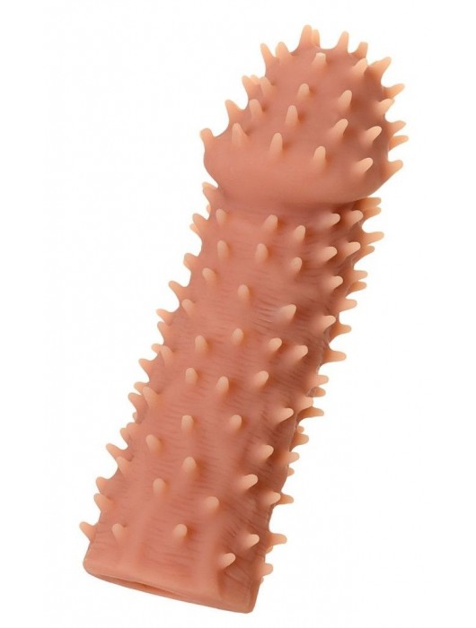 Телесная насадка на фаллос с имитацией шипов KOKOS Extreme Sleeve 07 - 14,7 см. - KOKOS - в Бердске купить с доставкой