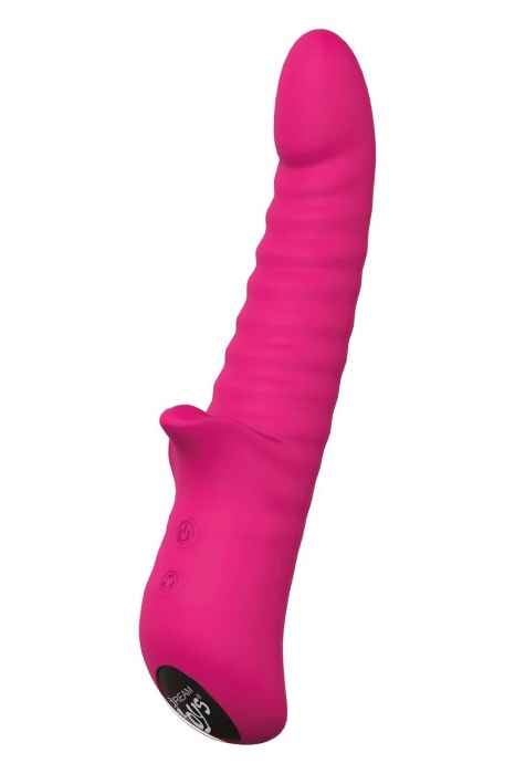 Розовый виброротатор HONEY BEAR - 16 см. - Dream Toys
