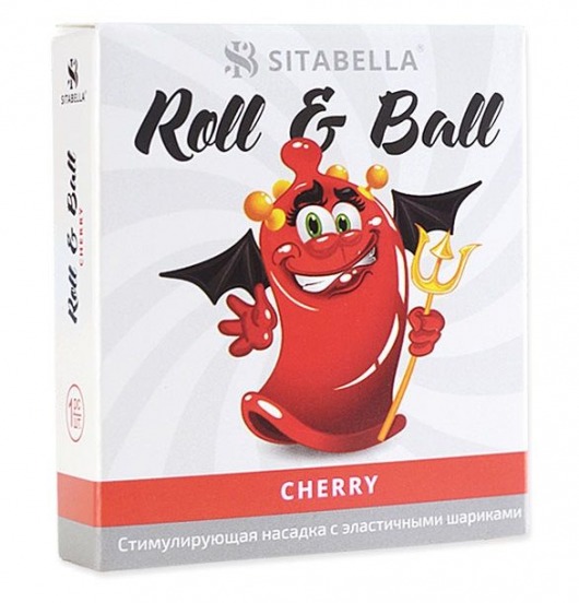 Стимулирующий презерватив-насадка Roll   Ball Cherry - Sitabella - купить с доставкой в Бердске