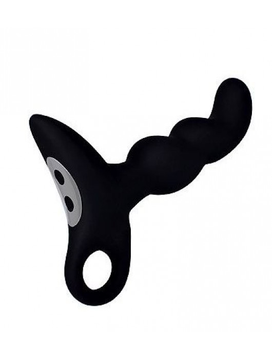 Черный силиконовый анальный вибромассажер-ёлочка Erokey - Erokay - в Бердске купить с доставкой