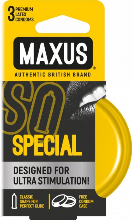 Презервативы с точками и рёбрами в железном кейсе MAXUS Special - 3 шт. - Maxus - купить с доставкой в Бердске