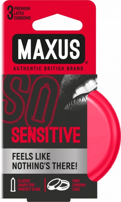 Ультратонкие презервативы в железном кейсе MAXUS Sensitive - 3 шт. - Maxus - купить с доставкой в Бердске