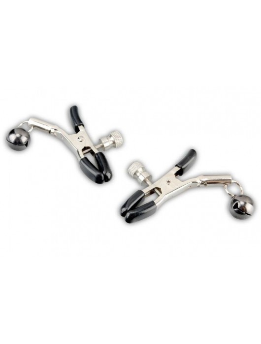 Регулируемые клипсы для сосков с колокольчиками - Lux Fetish - купить с доставкой в Бердске