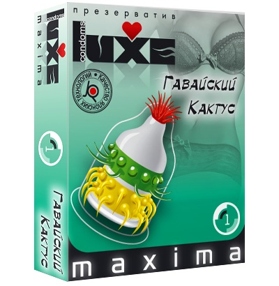 Презерватив LUXE Maxima  Гавайский Кактус  - 1 шт. - Luxe - купить с доставкой в Бердске