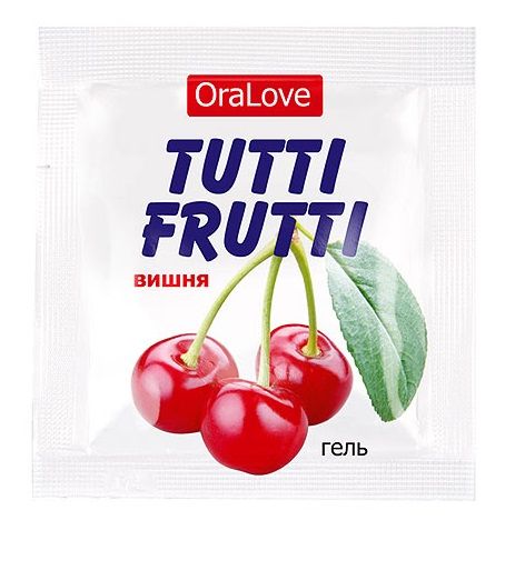 Пробник гель-смазки Tutti-frutti с вишнёвым вкусом - 4 гр. - Биоритм - купить с доставкой в Бердске