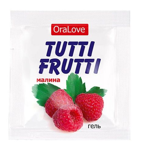 Пробник гель-смазки Tutti-frutti с малиновым вкусом - 4 гр. - Биоритм - купить с доставкой в Бердске