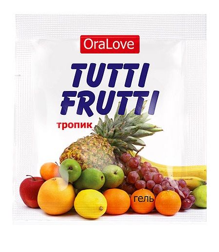 Пробник гель-смазки Tutti-frutti со вкусом тропических фруктов - 4 гр. - Биоритм - купить с доставкой в Бердске