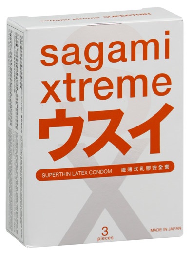 Ультратонкие презервативы Sagami Xtreme SUPERTHIN - 3 шт. - Sagami - купить с доставкой в Бердске