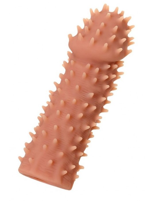 Телесная реалистичная насадка KOKOS Extreme Sleeve 07 с дополнительной стимуляцией - 12,7 см. - KOKOS - в Бердске купить с доставкой