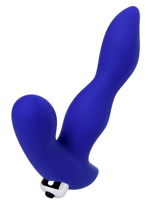 Синий силиконовый вибростимулятор простаты Stroman - 14,5 см. - ToyFa - в Бердске купить с доставкой