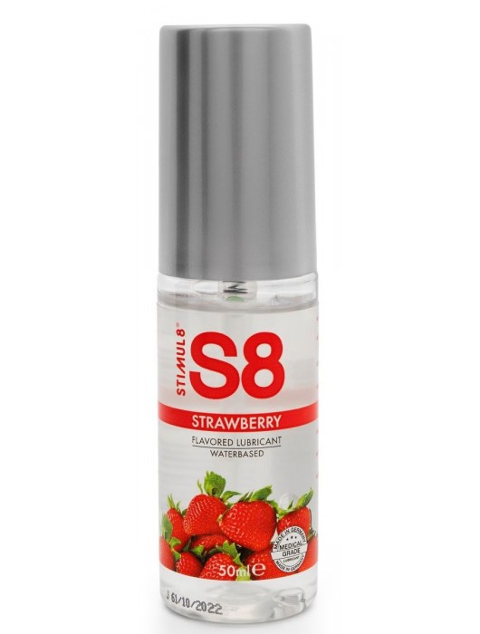 Лубрикант S8 Flavored Lube со вкусом клубники - 50 мл. - Stimul8 - купить с доставкой в Бердске