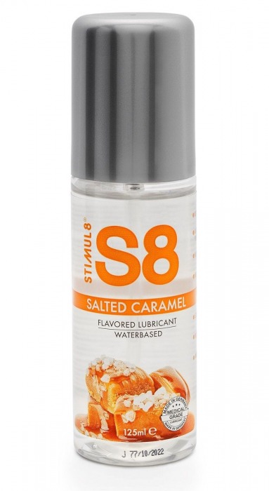 Смазка на водной основе S8 Flavored Lube со вкусом соленой карамели - 125 мл. - Stimul8 - купить с доставкой в Бердске