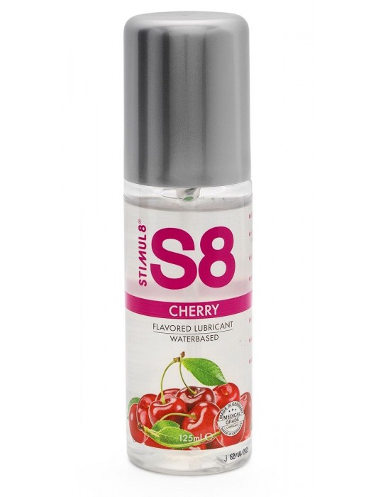 Смазка на водной основе S8 Flavored Lube со вкусом вишни - 125 мл. - Stimul8 - купить с доставкой в Бердске