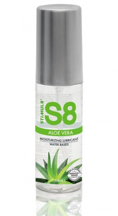 Лубрикант на водной основе S8 Aloe Vera Lube с алоэ вера - 50 мл. - Stimul8 - купить с доставкой в Бердске