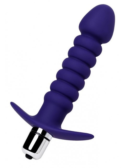 Фиолетовый анальный вибратор Condal - 14 см. - ToyFa