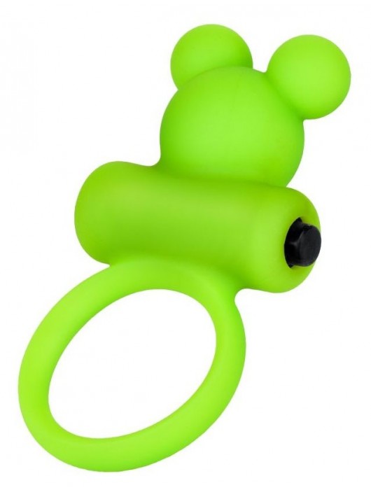 Зеленое виброкольцо на пенис A-Toys - A-toys - в Бердске купить с доставкой