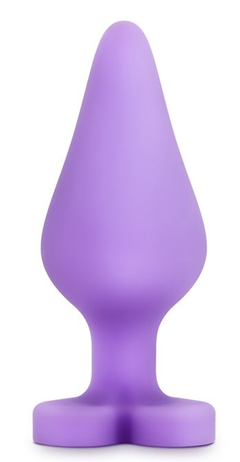 Фиолетовая анальная пробка Naughty Candy Heart Do Me Now - 8,9 см. - Blush Novelties - купить с доставкой в Бердске