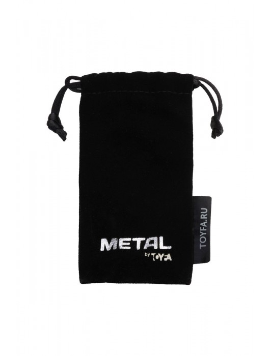 Серебристая конусовидная анальная пробка с фиолетовым кристаллом - 7 см. - ToyFa - купить с доставкой в Бердске