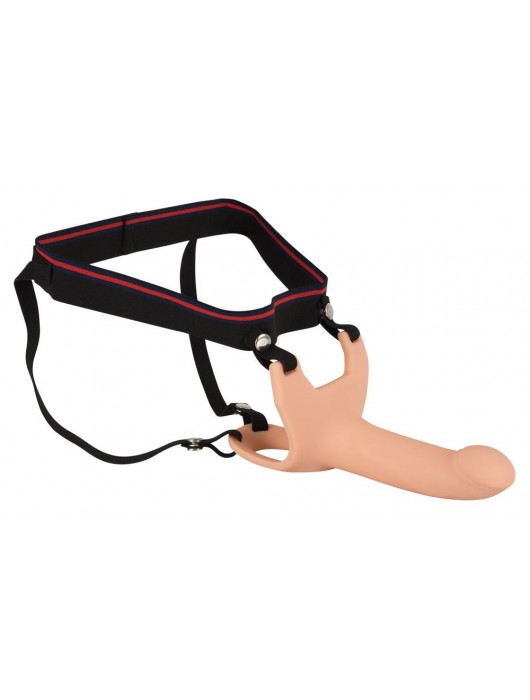 Силиконовый полый страпон на ремнях Silicone Strap-on - 16 см. - Orion - купить с доставкой в Бердске