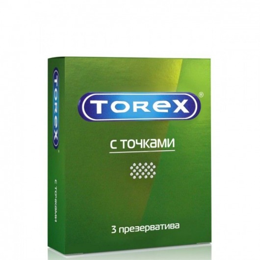 Текстурированные презервативы Torex  С точками  - 3 шт. - Torex - купить с доставкой в Бердске