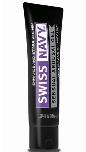 Возбуждающий гель-лубрикант на водной основе Sensual Arousal Lubricant - 10 мл. - Swiss navy - купить с доставкой в Бердске