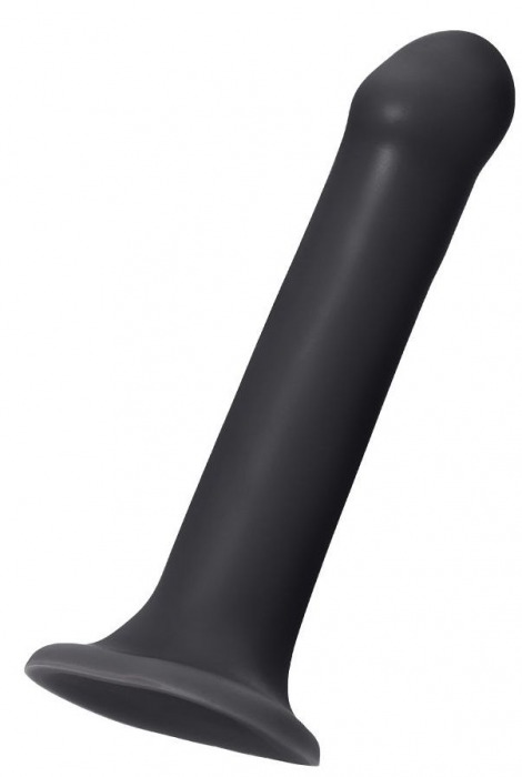 Черный фаллос на присоске Silicone Bendable Dildo XL - 20 см. - Strap-on-me - купить с доставкой в Бердске