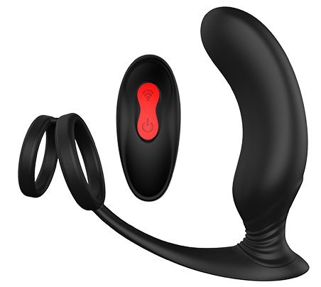 Черный массажер простаты REMOTE P-PLEASER - Dream Toys - в Бердске купить с доставкой