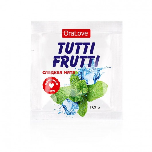 Пробник гель-смазки Tutti-frutti со вкусом мяты - 4 гр. - Биоритм - купить с доставкой в Бердске