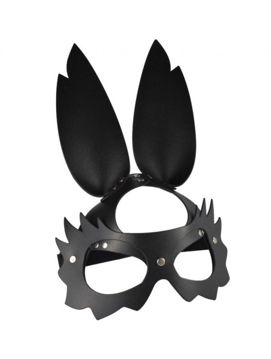 Черная кожаная маска  Зайка  с длинными ушками - Sitabella - купить с доставкой в Бердске