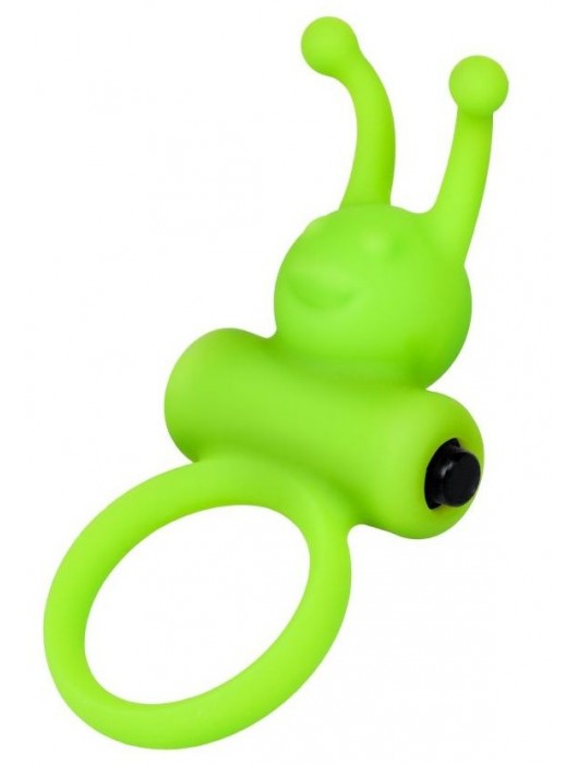 Зеленое эрекционное виброкольцо на пенис Cock Ring - A-toys - в Бердске купить с доставкой