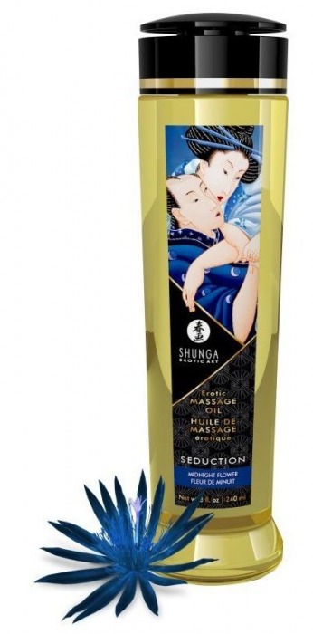 Массажное масло с ароматом ночных цветов Seduction - 240 мл. - Shunga - купить с доставкой в Бердске