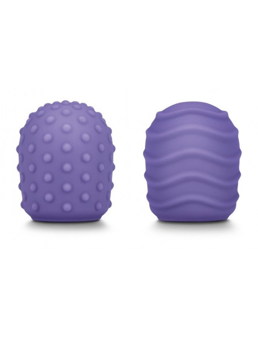 Набор из 2 фиолетовых текстурированных насадок для Le Wand Petite - Le Wand