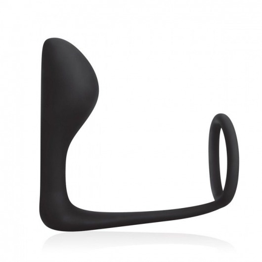 Стимулятор простаты с фиксацией эрекционным кольцом Prostate Gear - BlueLine - в Бердске купить с доставкой
